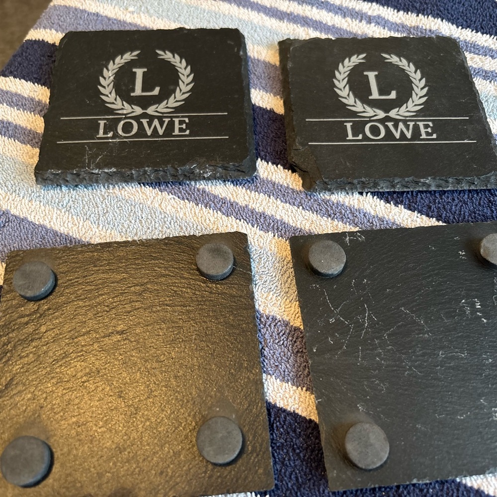 Lowe Slate Coasters Set - Picture 2 of 3